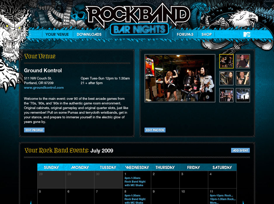 Rock Band Bar Nights Your Venue Page